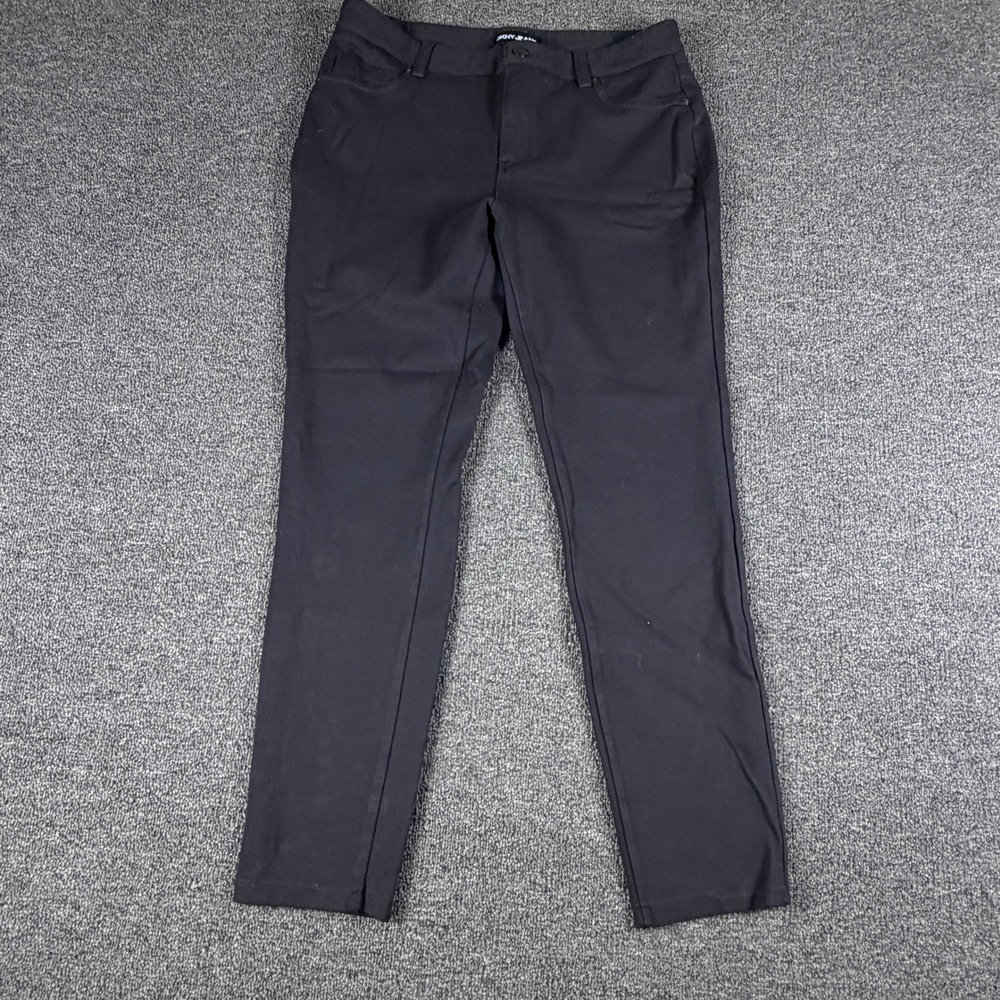 DKNY Jeans Ponte Pants Womens Medium (Fits 30x26) DWJ0H1052 Black Stretch EUC